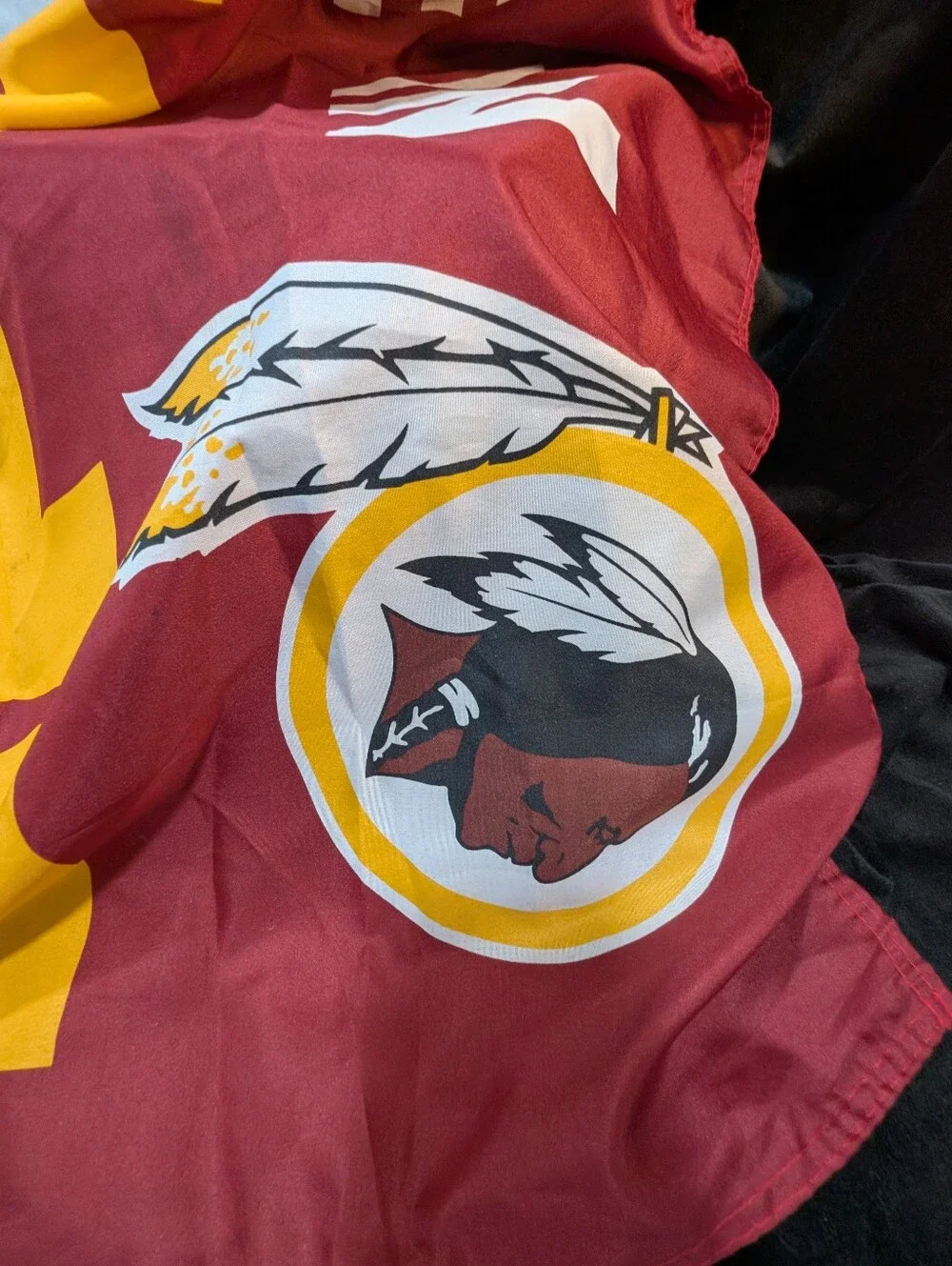 Red and Yellow 'Redskin Country' Fan Flag - Home Party Supplies